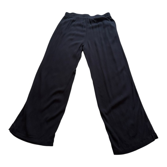 Tribal Pull-On Wide Leg Pant - Embroidered Pattern - Black - Size Large - Picture 2 of 13